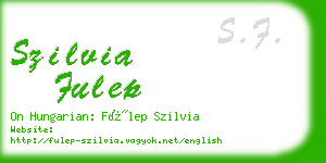 szilvia fulep business card